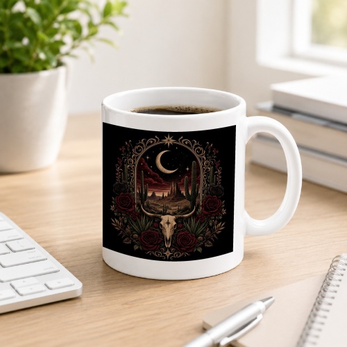 Tasse mit Wüstenmotiv