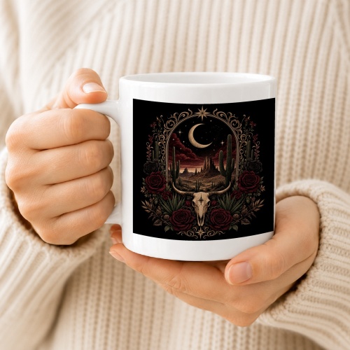 Tasse mit Wüstenmotiv