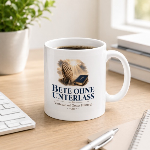 Tasse »Bete ohne Unterlass Vertraue auf Gottes...