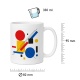 Tasse mit geometrischem abstraktem Motiv