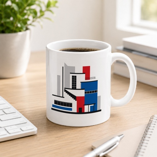 Tasse mit Architekturillustration