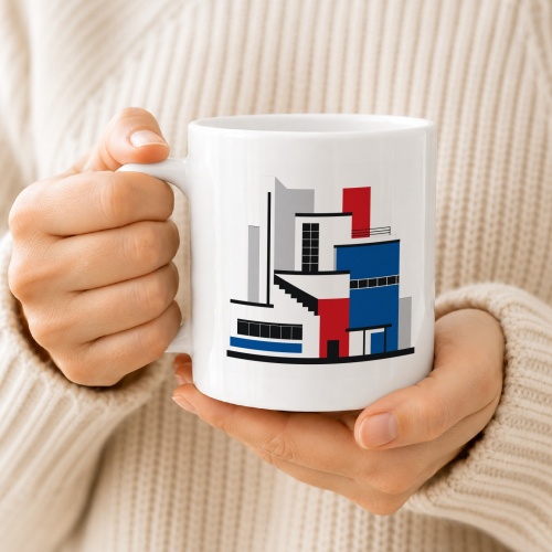 Tasse mit Architekturillustration