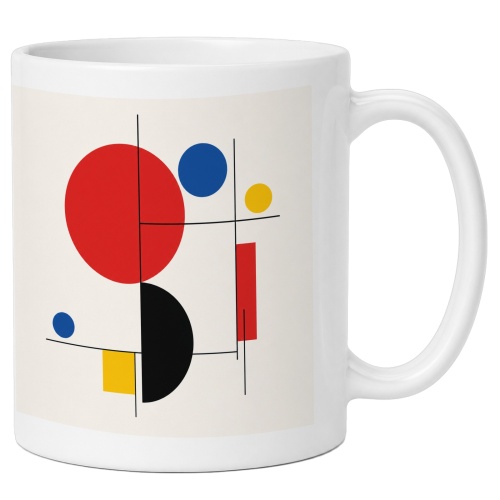Tasse mit abstraktem Geometrie-Motiv
