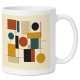 Tasse mit abstraktem geometrischem Motiv