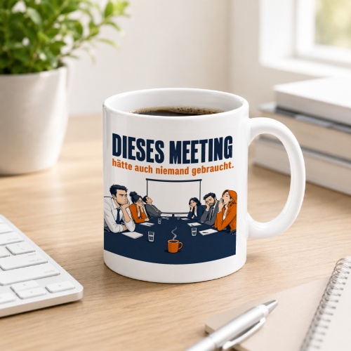 Tasse »Dieses Meeting hätte auch niemand...