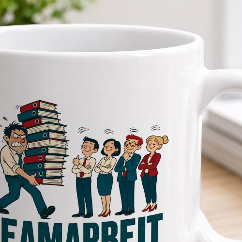 Tasse »Teamarbeit Einer macht’s. Alle waren dabei.«