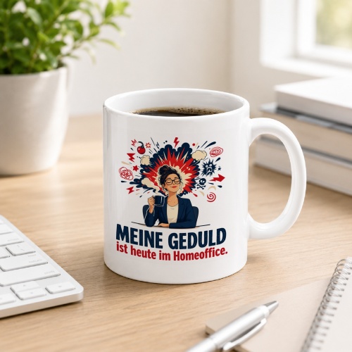 Tasse »Meine Geduld ist heute im Homeoffice.«