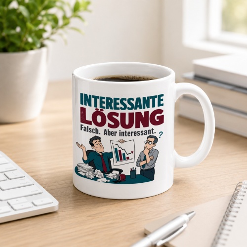 Tasse »Interessante Lösung Falsch. Aber...
