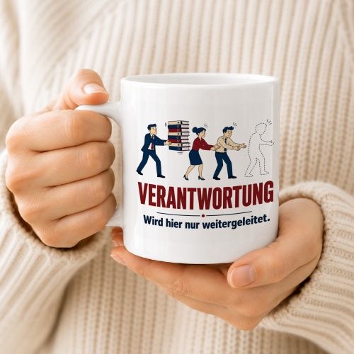 Tasse »Verantwortung wird hier nur weitergeleitet.«