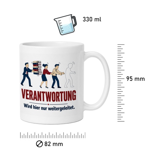 Tasse »Verantwortung wird hier nur weitergeleitet.«