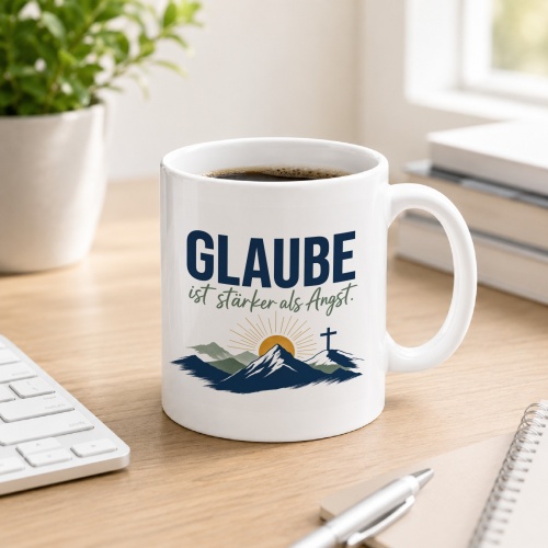 Tasse »Glaube ist stärker als Angst.«
