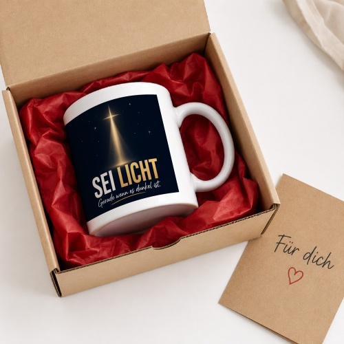 Tasse »Sei Licht Gerade wenn es dunkel ist.«