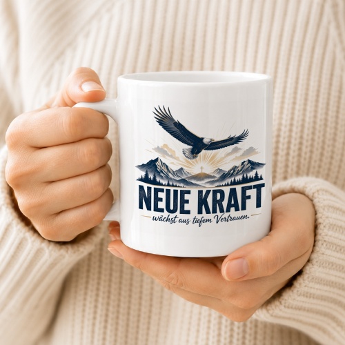 Tasse »Neue Kraft wächst aus tiefem Vertrauen.«
