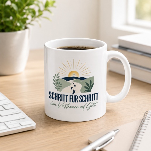 Tasse »Schritt für Schritt im Vertrauen auf...