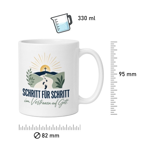 Tasse »Schritt für Schritt im Vertrauen auf Gott.«