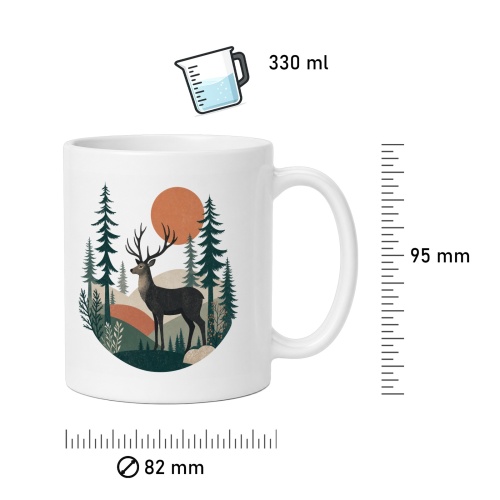 Tasse mit Hirschmotiv