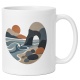 Tasse mit Küstenlandschaft