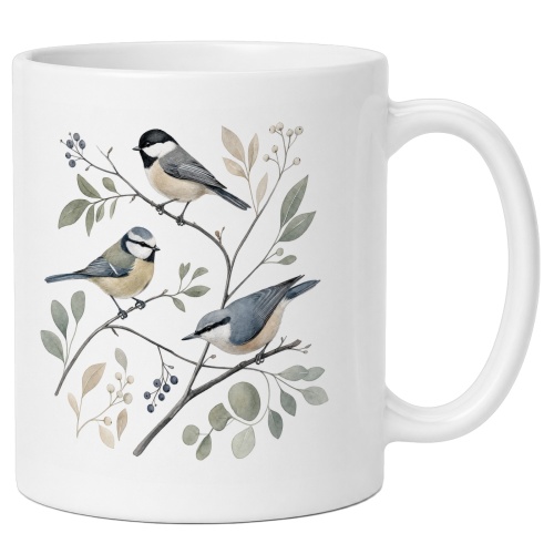Tasse mit Vogelmotiv