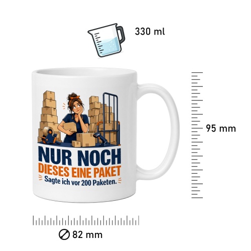 Tasse »Nur noch dieses eine Paket«