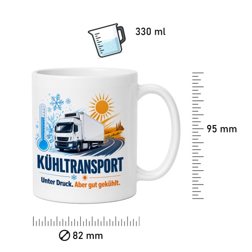 Tasse »Kühltransport Unter Druck. Aber gut gekühlt.«