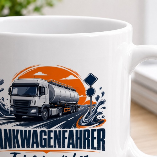 Tasse »Tankwagenfahrer Ich fahre lieber mit vollem Tank.«