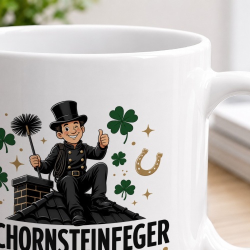 Tasse »Schornsteinfeger Ich bringe Glück. Und manchmal Ruß.«