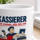 Tasse »Kassierer Ich scanne, also bin ich.«