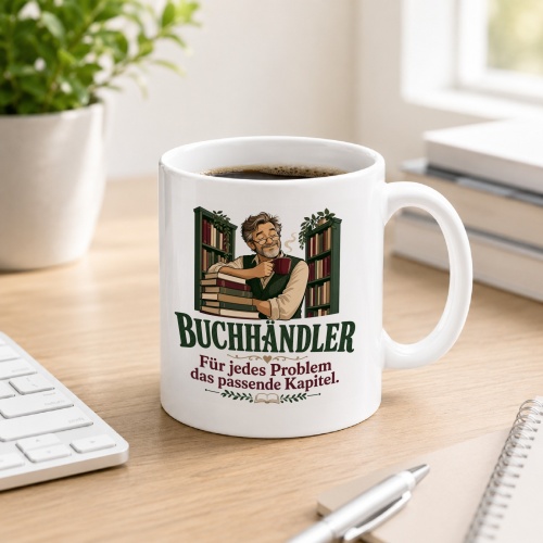 Tasse »Buchhändler Für jedes Problem das...