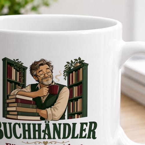 Tasse »Buchhändler Für jedes Problem das passende Kapitel.«