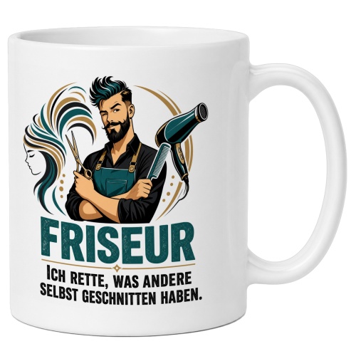 Tasse »Ich rette, was andere selbst geschnitten...