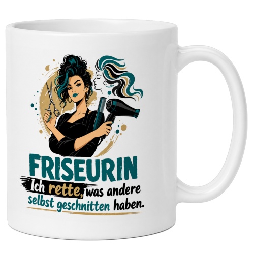 Tasse »Ich rette, was andere selbst geschnitten...