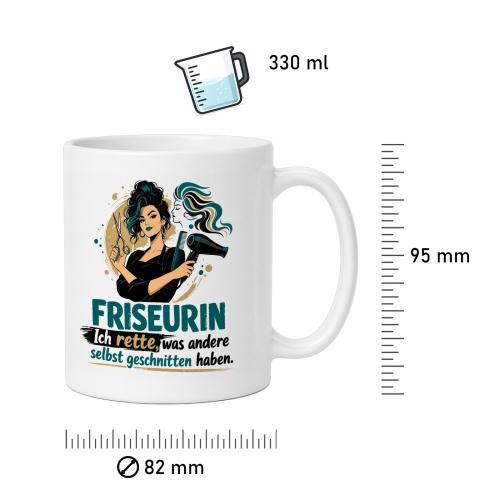 Tasse »Ich rette, was andere selbst geschnitten haben.«