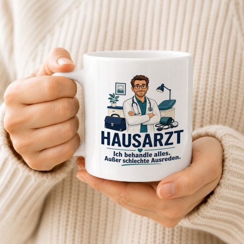 Tasse »Ich behandle alles. Außer schlechte Ausreden.«