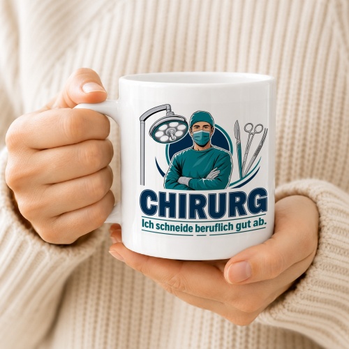 Tasse »Chirurg Ich schneide beruflich gut ab.«
