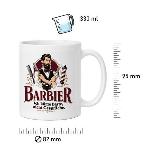 Tasse »Barbier Ich kürze Bärte, nicht Gespräche.«