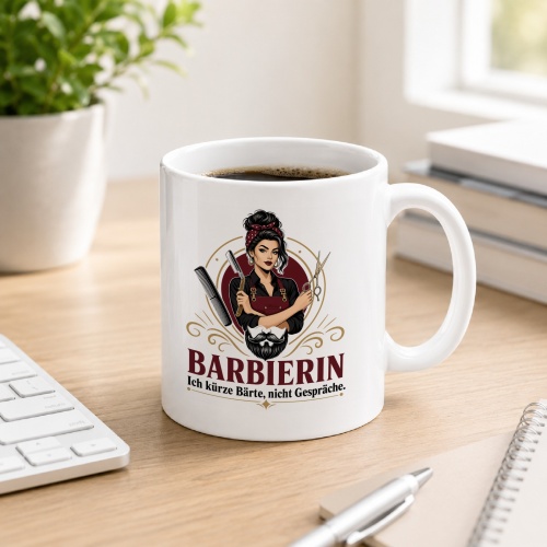 Tasse »Barbierin Ich kürze Bärte, nicht...