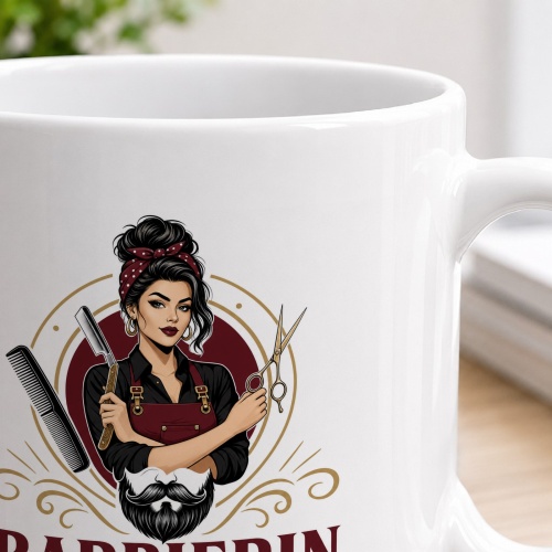 Tasse »Barbierin Ich kürze Bärte, nicht Gespräche.«