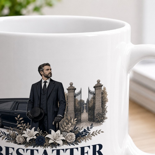 Tasse »Bestatter Ich plane den wirklich letzten Termin.«