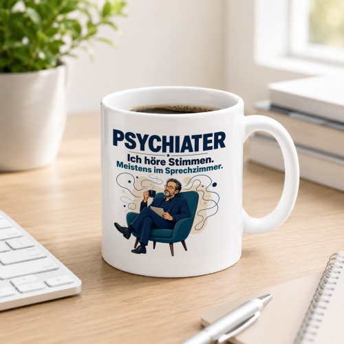 Tasse »Psychiater Ich höre Stimmen.«