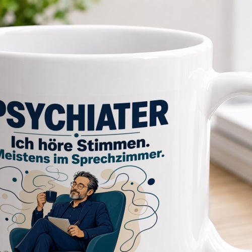 Tasse »Psychiater Ich höre Stimmen.«