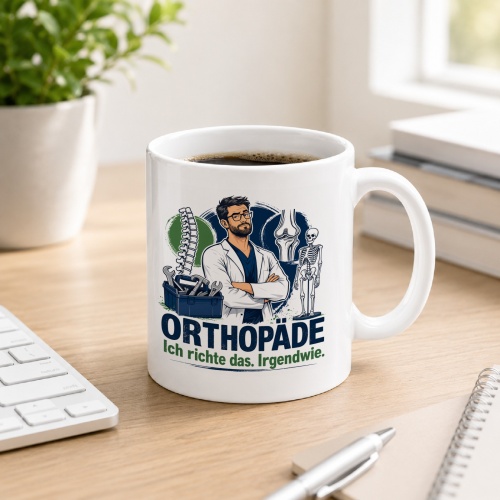 Tasse »Orthopäde Ich richte das. Irgendwie.«