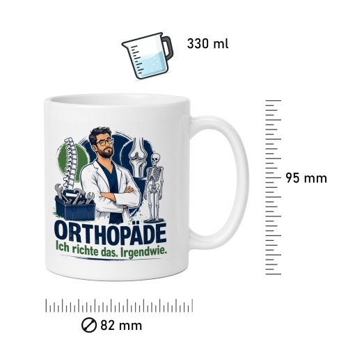 Tasse »Orthopäde Ich richte das. Irgendwie.«