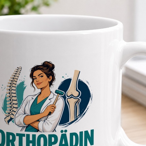 Tasse »Orthopädin Gerade Haltung. Schiefe Arbeitszeiten.«