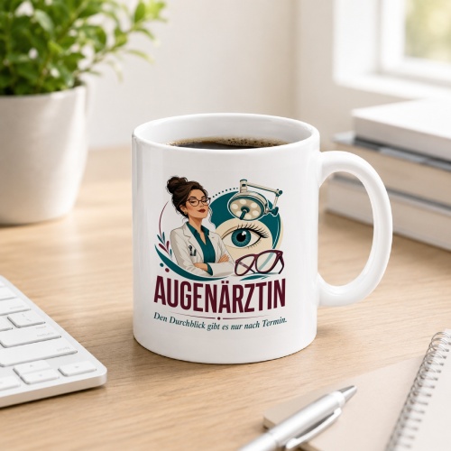 Tasse »Augenärztin Den Durchblick gibt es nur nach Termin.«
