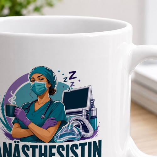 Tasse »Anästhesistin Ich sorge für Ruhe. Beruflich.«