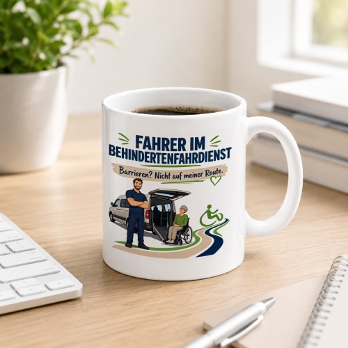 Tasse »Fahrer im Behindertenfahrdienst«