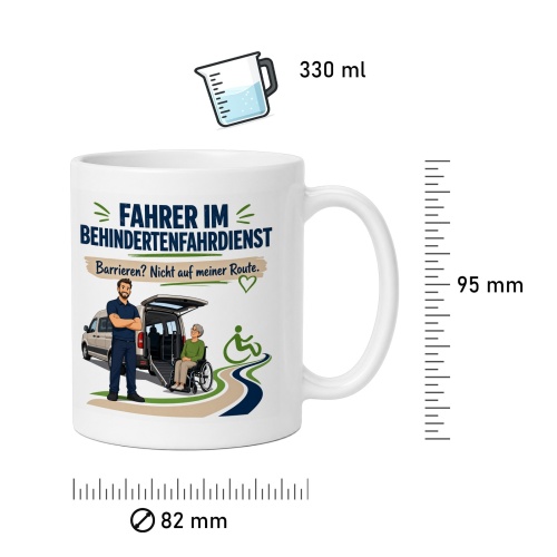 Tasse »Fahrer im Behindertenfahrdienst«