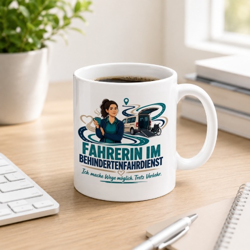 Tasse »Fahrerin im Behindertenfahrdienst«