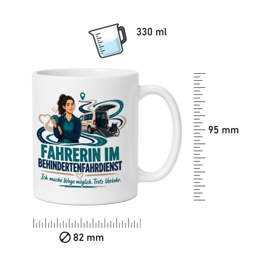 Tasse »Fahrerin im Behindertenfahrdienst«