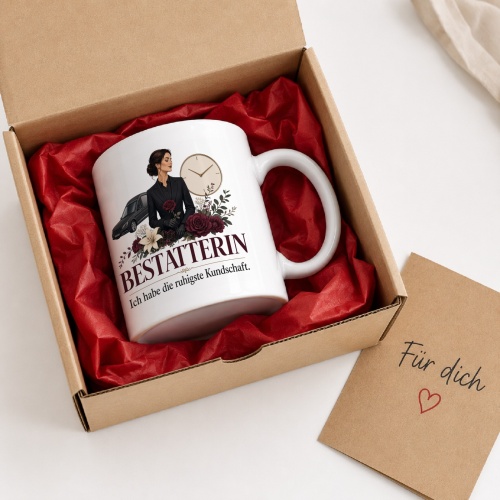 Tasse »Bestatterin Ich habe die ruhigste Kundschaft.«